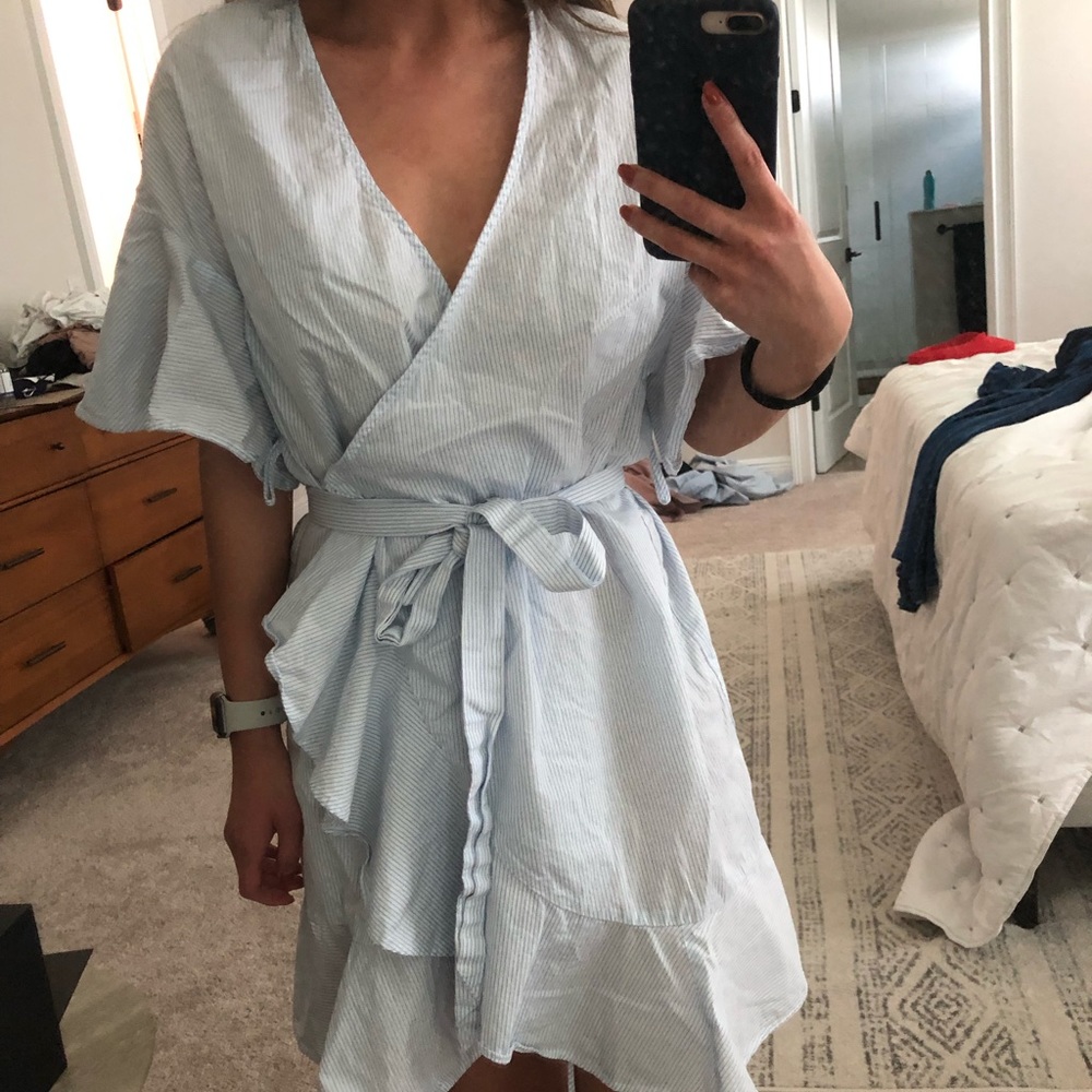 Cute striped ruffle dress